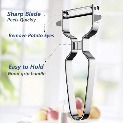 China Ultra Sharp Stocked Stainless Steel Kitchen Tool Kitchen Accessories for Potatoes, All Fruits and Veggies - Peeler for sale