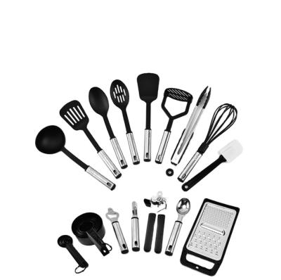 China Nylon Stainless Steel 24pcs Kitchen Utensil Set Stocked for sale