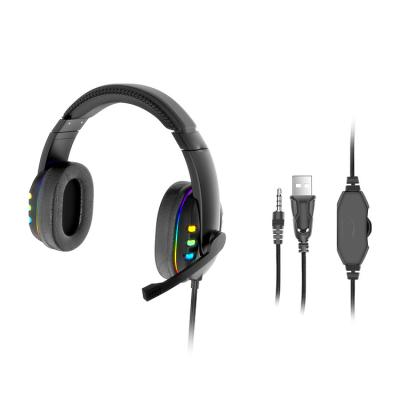 China Wholesale Metal Headband Earphone Low Headband Gaming Headphones For Game With Microphone for sale