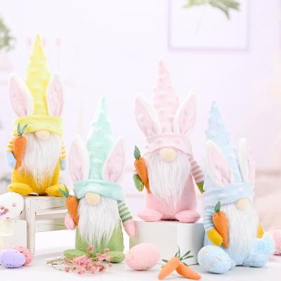 China Easter decoration new fashion Easter supplies decorative rabbit faceless colorful elf doll pendant small rabbit Easter toy for sale