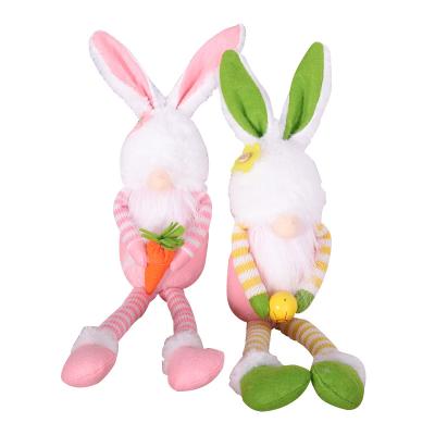 China Easter decoration new fashion Easter supplies decorative rabbit faceless colorful elf doll pendant small rabbit Easter toy for sale