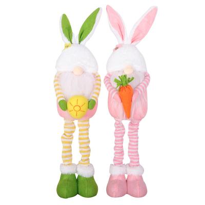 China Easter decoration new fashion Easter supplies decorative rabbit faceless colorful elf doll pendant small rabbit Easter toy for sale