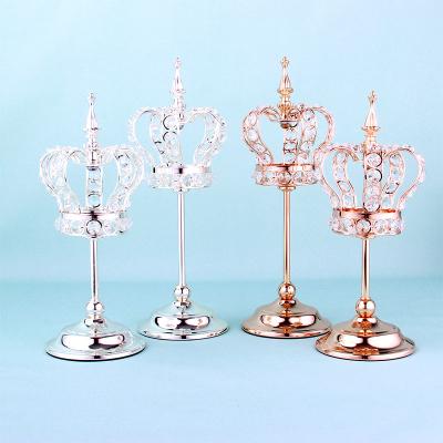 China Decoration Candlestick Ornaments Crystal Romantic European Villa Table Wedding Home Decoration Simple Modern Candle Holders for sale