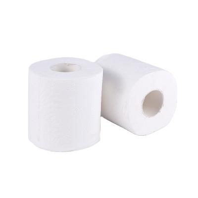 China Bathroom with hotel QISEN wholesale commercial 100g roll the large 4 ply raw pulp luxury hollow roll paper with hotel for sale