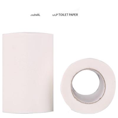 China Hotel Quality Commercial Biodegradable Active Raw Pulp 4 Ply Thick Soft Cavity Roll Paper Hotel Longer QISEN By Hotel KTV for sale