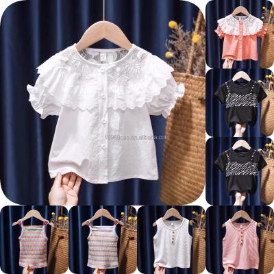 China Fashion Breathable Wholesale Printed Tulle Shorts Sleeve Children And Girls' T-shirts In Summer 2022 for sale