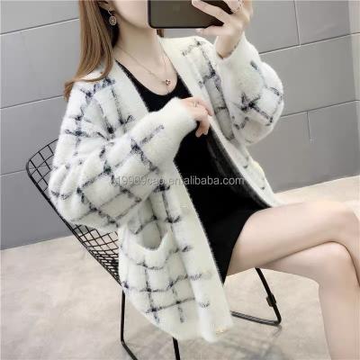 China wholesale women's winter fashion Anti-wrinkle loose knit long women's cardigan plus size sweater for sale