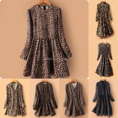 China 2022 new wholesale hot sale women's fashion leopard print breathable spaghetti strap skirt women's summer dress for sale