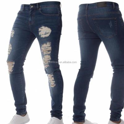 China Authentic men's designer cowboy direct sales fashion tight men's fancy teardrop breathable jeans wholesale for sale