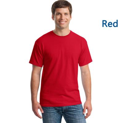 China 100% Anti Pilling Material Cotton OEM Anti Pilling Red T-shirt Eco-Friendly Sports Custom Plain Fit for sale