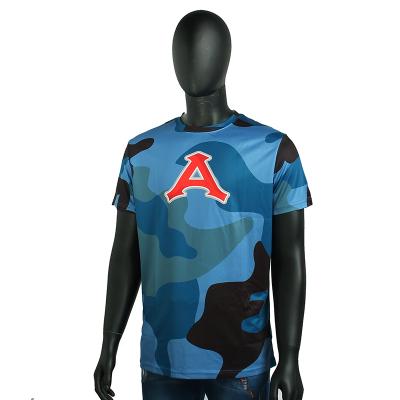 중국 Anti-pilling Anti-pilling Custom Cheap Camouflage Team Jersey Shirt Sublimation Sports Tee RPET Printed T-shirt 판매용