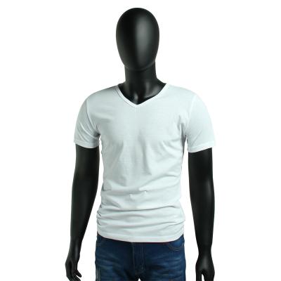 Chine Customized Custom Made Mens T-shirt Viable V-Neck T-Shirt Cotton Men's Short Sleeve Plain 100% In White Viable V-Neck T-Shirt à vendre