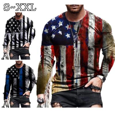 China Anti-Wrinkle Anti-Wrinkle Factory Directly Supply Newest Casual Men's 3d Digital O Neck Long Sleeve Printing Mens Tops Sweater Floral Long Sleeve for sale