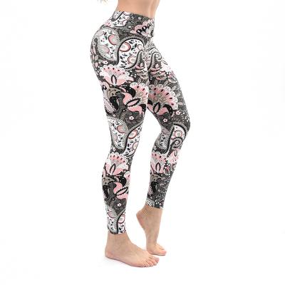 China 3D Digital Printing Soft Soft Ladies Printed Fitness Wear Workout Leggings American High Waist Kull Active Yoga Leggings for sale