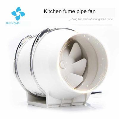 China Hotels Hongke HF-125mm Pipe Pressurized Silent Oblique Flow Fan 4