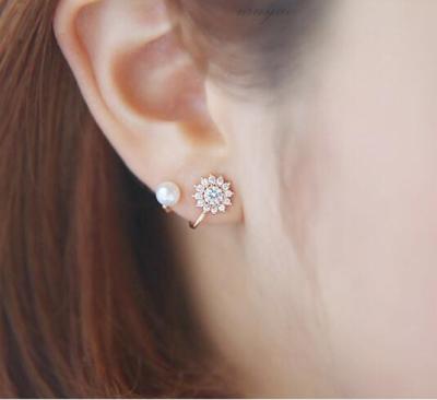 China TRENDY Fashion Women Wedding Jewelry Flower Earring 925 Silver Pearl Earring for sale