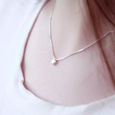 China New box sweet silver necklace S925 star temperament clavicle chain necklace for sale