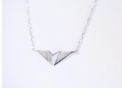 China Korean Hot Selling Silver Long Chain Charm Necklace Designs With Paper Flat Pendant Necklace for sale