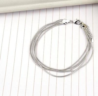 China European 925 Snake Bracelet Fashionable Silver Charm Bangle Bracelet for sale