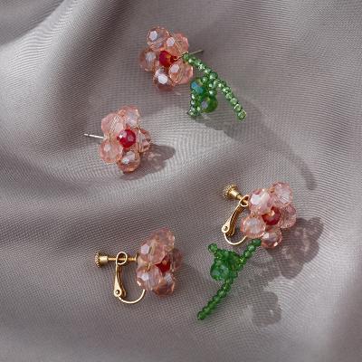 China 2022 FASHIONABLE personlized designer fashion hand - woven flower drop earring for sale