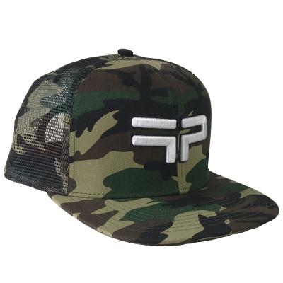 China COMMON Customized Digital Hunting 6 Panel Baseball Gorras Snapback Hat White Camouflage Mesh Hat Army Baseball Cap Premium Camo Military for sale