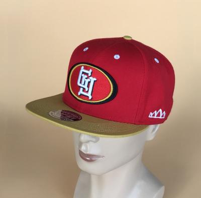 China COMMON Custom High Quality Red Crown Snapback Hat Supplier, 6 Panels 100% Cotton China Supplier Sports Snapback Hats for sale