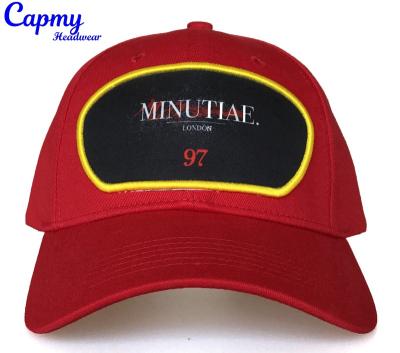 China JOINT OEM Designs High Quality Red Gold Embroidery Patch Snapback Men Hats for sale