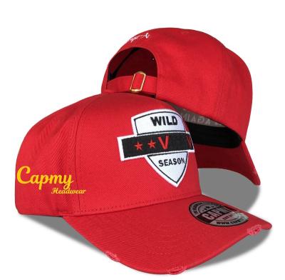 China Wholesale COMMON Classic Patch Badge Patch Embroidery Red Color Red Color Cotton Men's Sports High Quality Red Hat Women's Baseball Caps Custom Hats for sale