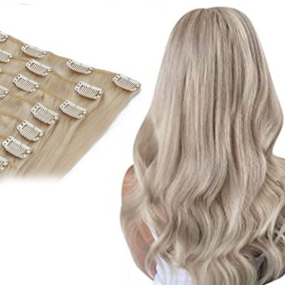 China Hair Clip Silky Straight Virgin Hair Extensions Natural Hairline for sale