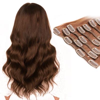 China Silky Straight Clip In Hair Extensions 100% Hair Clip Hair Extension for sale