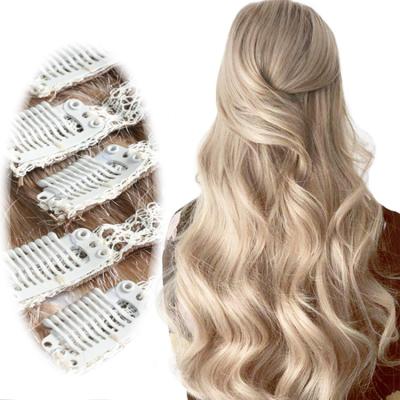 China High Quality Silky Straight Lace Clip In Virgin Remy Human Hair Extensions Clips In Hair Extensions for sale