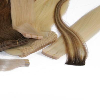 China Silky Straight Wave Blonde Color Remy Hair 3M Tape Hair Extensions for sale