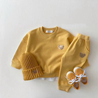 China 100% Cotton Infant Baby Clothes Set Toddler Girl Sports Equipment Sweat Suit High Quality Custom Anti-shrink Children Sweatshirt Boy for sale