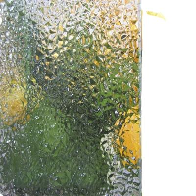 China Hot Selling Diamond-grain Modern Art Tempered Glass For Doors and Windows for sale