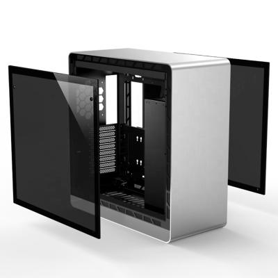 China Workshop Factory Custom 3mm 4mm Tempered Black Tinted Glass For Computer Case for sale