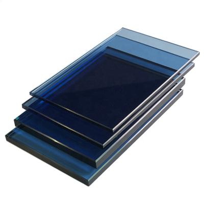 China Wholesale Custom Processing Modern Ford Blue Tinted Tempered Glass Factory With Good Price for sale