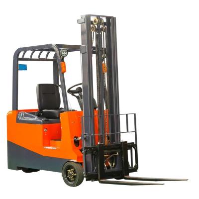 China Hot Sell Rough Terrain 48V Electric Compact Mini Forklift Truck With Forged Pallet Solid Tyre for sale