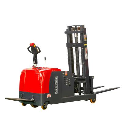 China 2 Ton Stand Driving Reach Truck Forklift With Four Wheels For Narrow Aisel for sale