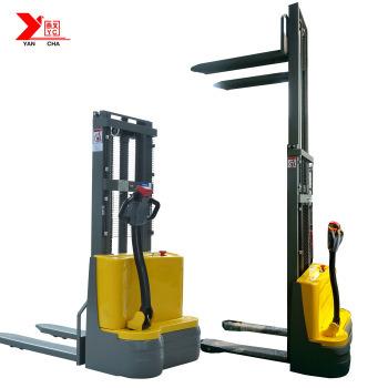 China Walkie Rider Type Full Electric Stacker 1.5t Electric Pallet Truck For Warehouse And Container for sale