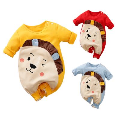 China Red Cartoon Baby Clothes Long Sleeve Spring Autumn Cute Cartoon Lion Pullover Spot Wholesale for sale