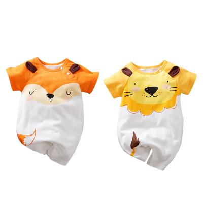 China Wholesale customization baby clothes summer spot backing cute thin short-sleeved cartoon fox baby boy clothes for sale