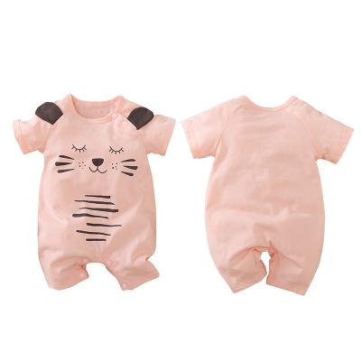 China Wholesale hot sale style baby clothes summer cute cat super cute slim short cute and sweet cartoon sleeve for sale