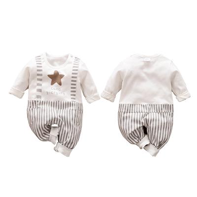 China Gentleman Lovely Baby Romper Long Sleeve Cotton Striped Spring and Autumn Boys Hot Sale Wholesale for sale