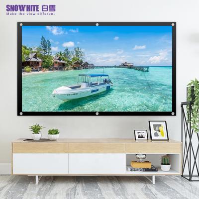 China SNOWHITE 30-150 Inch Portable Folding Projector Wall Hanging Screen HD Double Sided Screen For Home Outdoor Folding Screen for sale