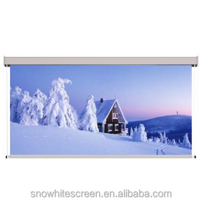 China SNOWHITE Electric Big Size Motorized Projection Screen For Large Venue / Conference Room / Theater for sale