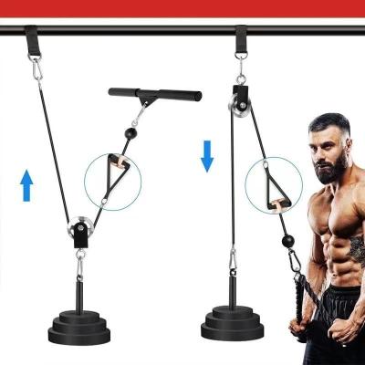 China Gym Cable Pulley Fitness Lat Lift Pulley System Gym Equipment Lower Machine for sale