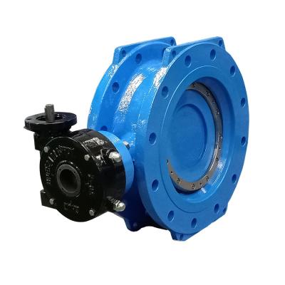 China DN150 6 Inch PN16 General Cast Iron Gear Box Eccentric Flanged Butterfly Valve for sale