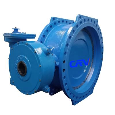 China DN250 PN10-PN16 SS304 Seat Drinking Water General Double Eccentric Butterfly Valve for sale