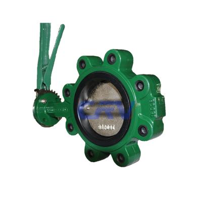 China ISO Standard DN100-DN1000 PN 10 General Ductile Manual Iron NBR Seat Lug Butterfly Valve for sale