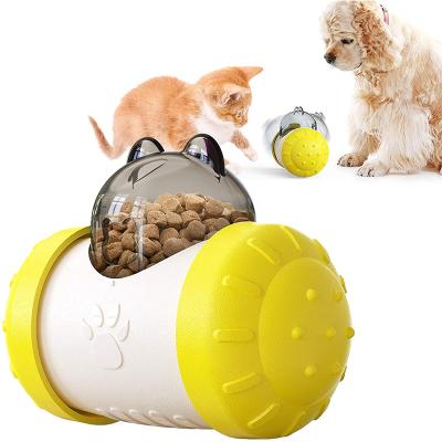 China Slow Sustainable Pet Driver Dog Food Dispenser Non-Battery Self Rotating Interactive Toys for sale